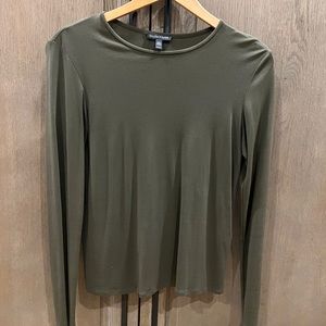 Eileen Fisher silk long sleeve crew neck shirt.